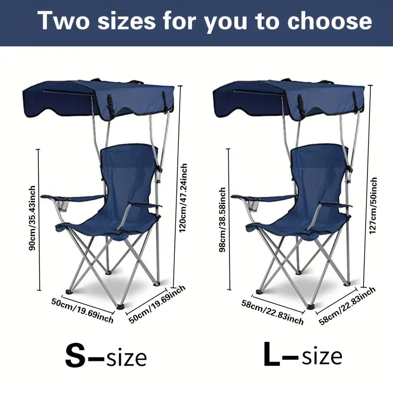 Chaise de Plage Pliante Portable avec Ombre – L’Alliance Parfaite du Luxe et du Confort