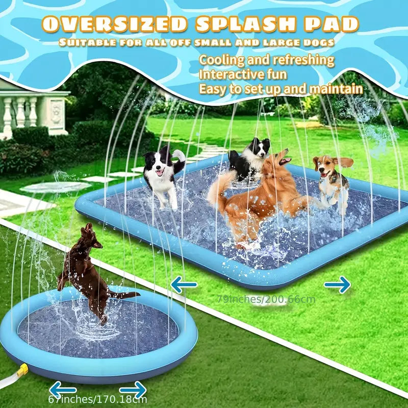 Grande Piscine Pliable pour Chien – Bac de Jeu Circulaire Antidérapant en PP Durable