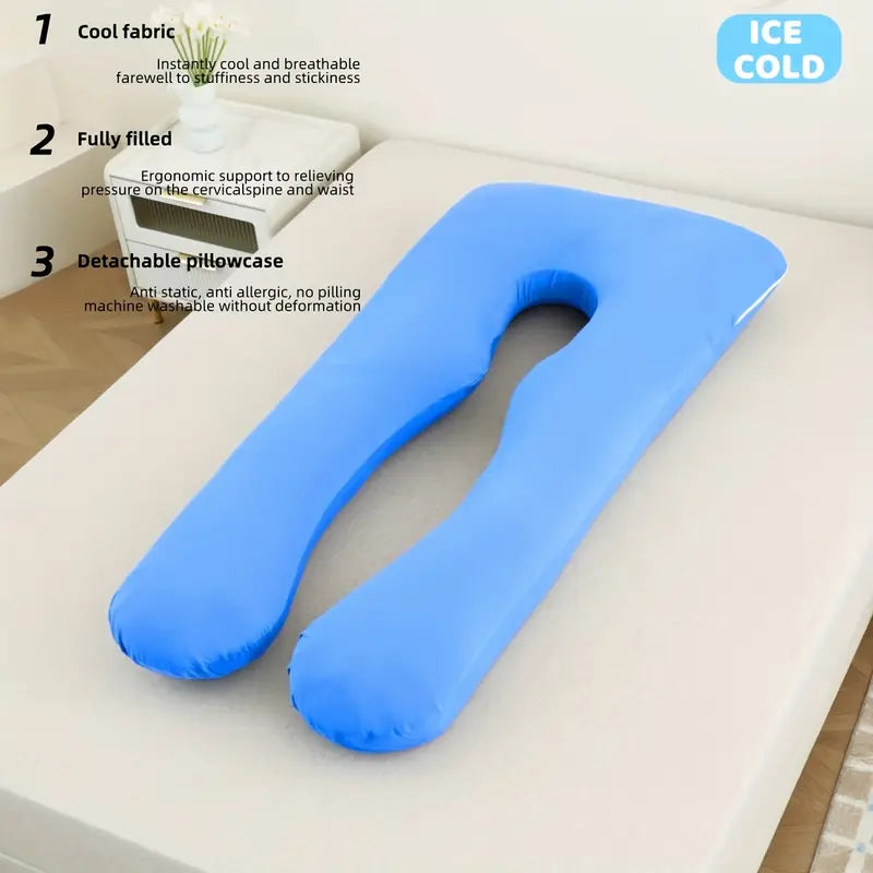 Oreiller Ergonomique en Forme de U – Tissu Rafraîchissant & Respirant