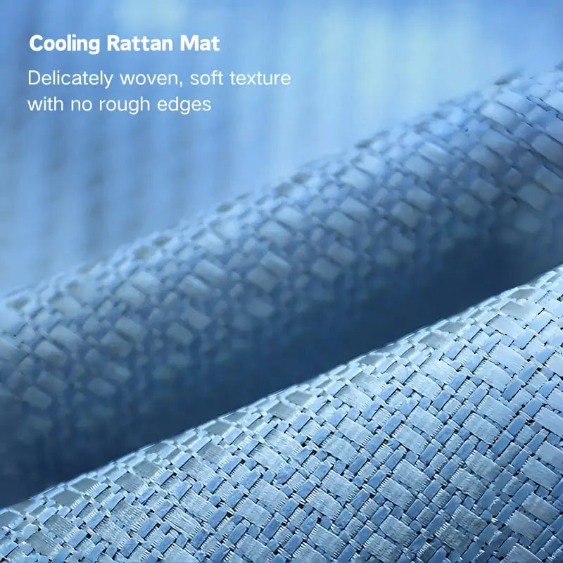 Lit de Refroidissement XL pour Chien – Coussin Respirant avec Tapis en Rotin & Éponge