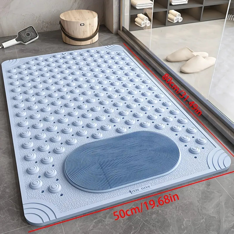 Tapis de Salle de Bain Antidérapant Circulaire – Surélevé avec Ventouses