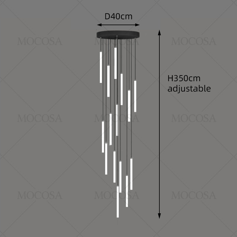 Lustre LED Minimaliste pour Escalier et Salon