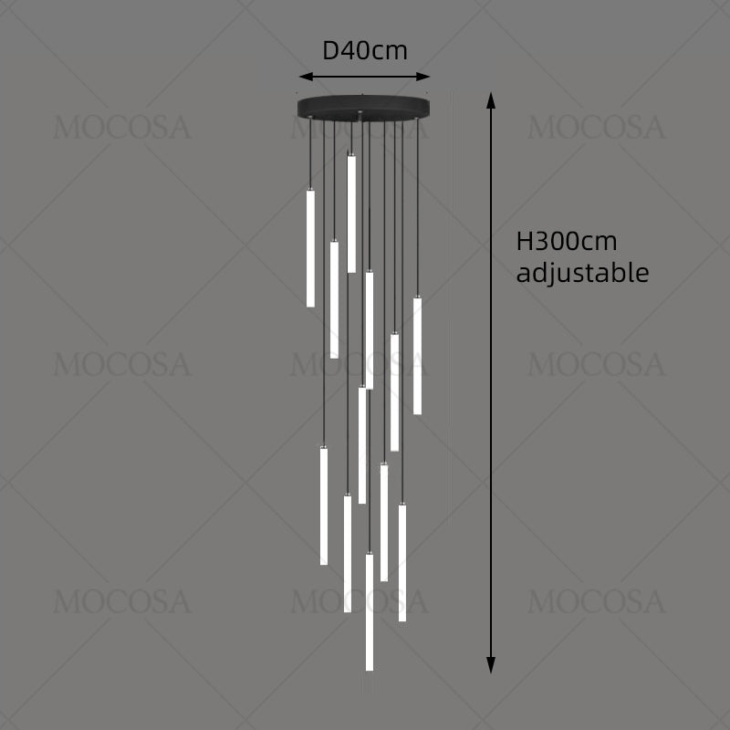 Lustre LED Minimaliste pour Escalier et Salon