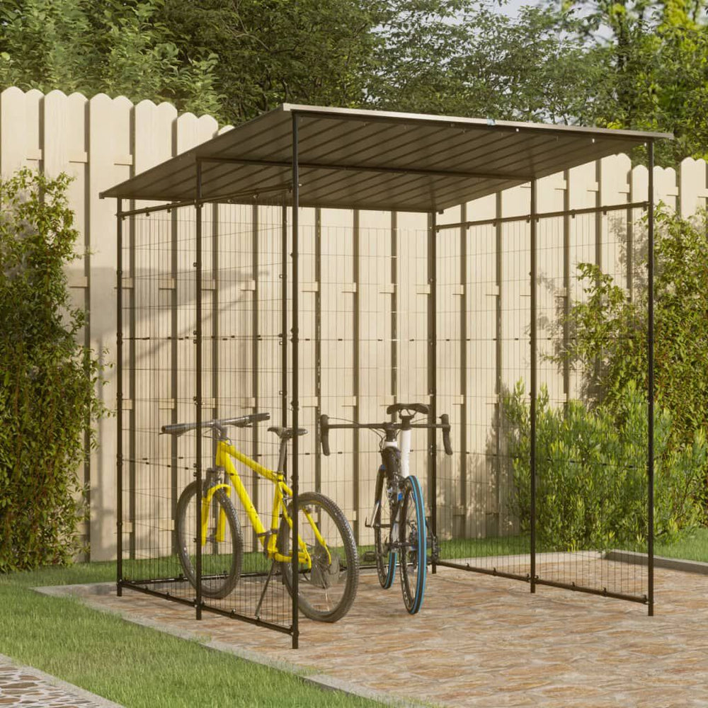 Abri à Vélos en Acier Noir 190x190 – Robuste & Sécurisé