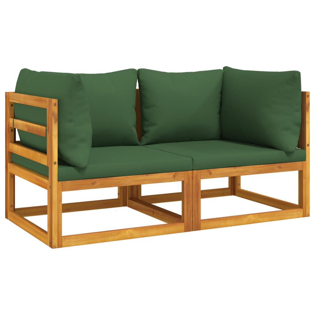 Salon de jardin 2 pcs bois d’acacia – Élégance & confort Vert