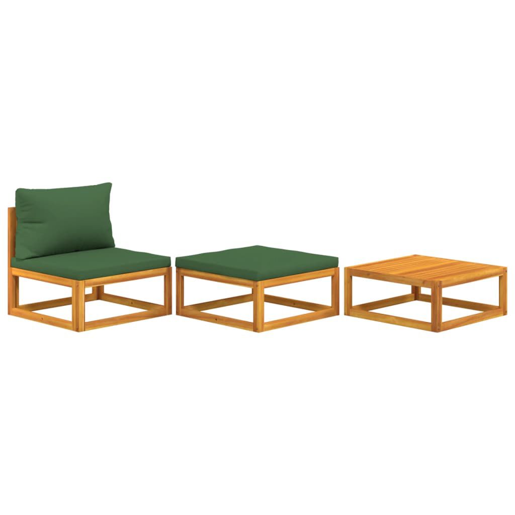 Salon de jardin 2 pcs bois d’acacia – Élégance & confort Vert