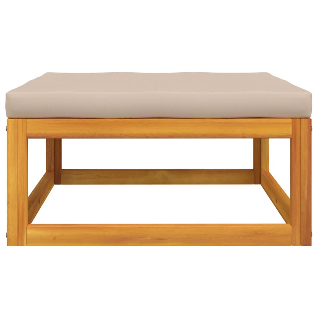 Salon de jardin 2 pcs bois d’acacia – Élégance & confort Taupe