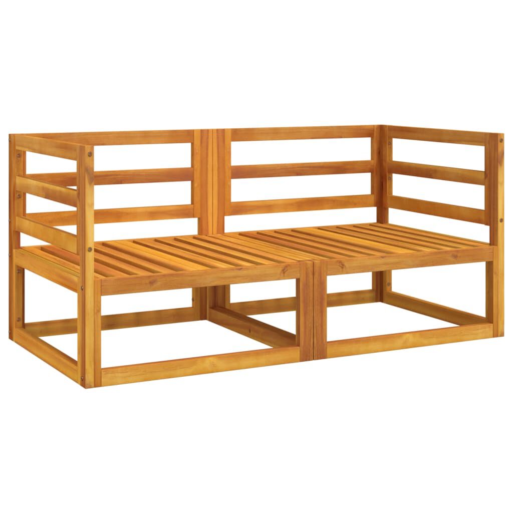 Salon de jardin 2 pcs bois d’acacia – Élégance & confort Taupe