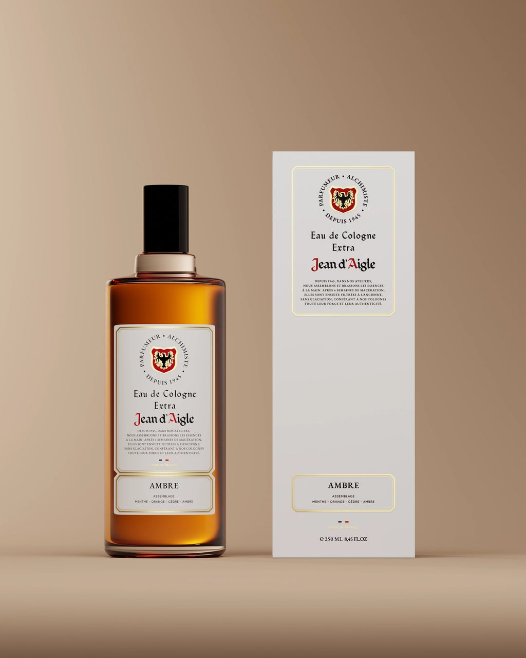 Eau de cologne AMBRE – L’Alliance Sensuelle de la Fraîcheur et de la Chaleur - Jean d'Aigle