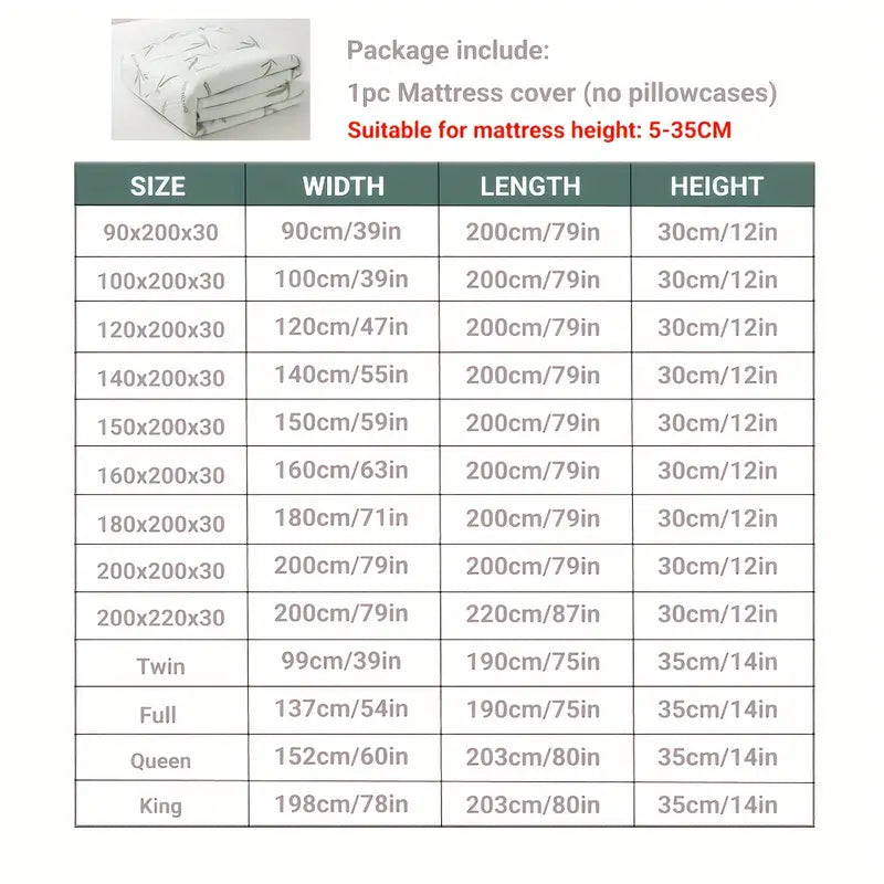 Protège-Matelas 100% Fibre de Bambou