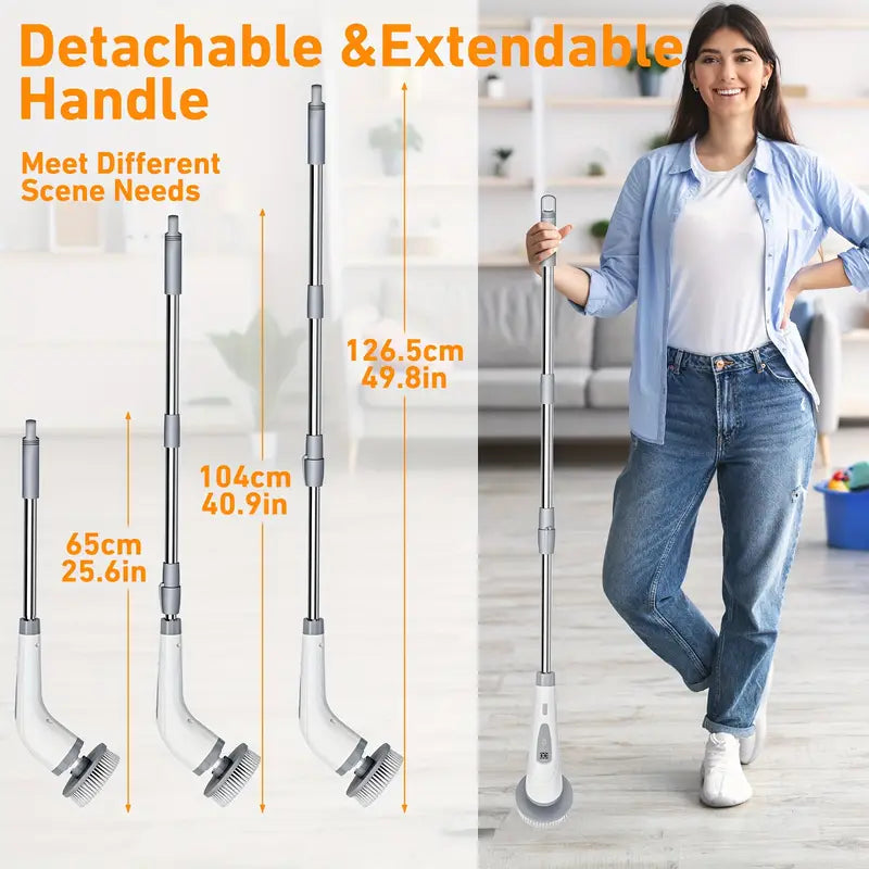 Électrique Spin Scrubber – Brosse de Nettoyage Sans Fil avec Double Vitesse
