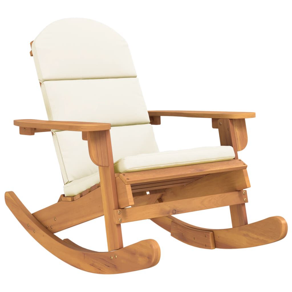 Salon de jardin Adirondack 3 pcs en bois d’acacia massif Blanc