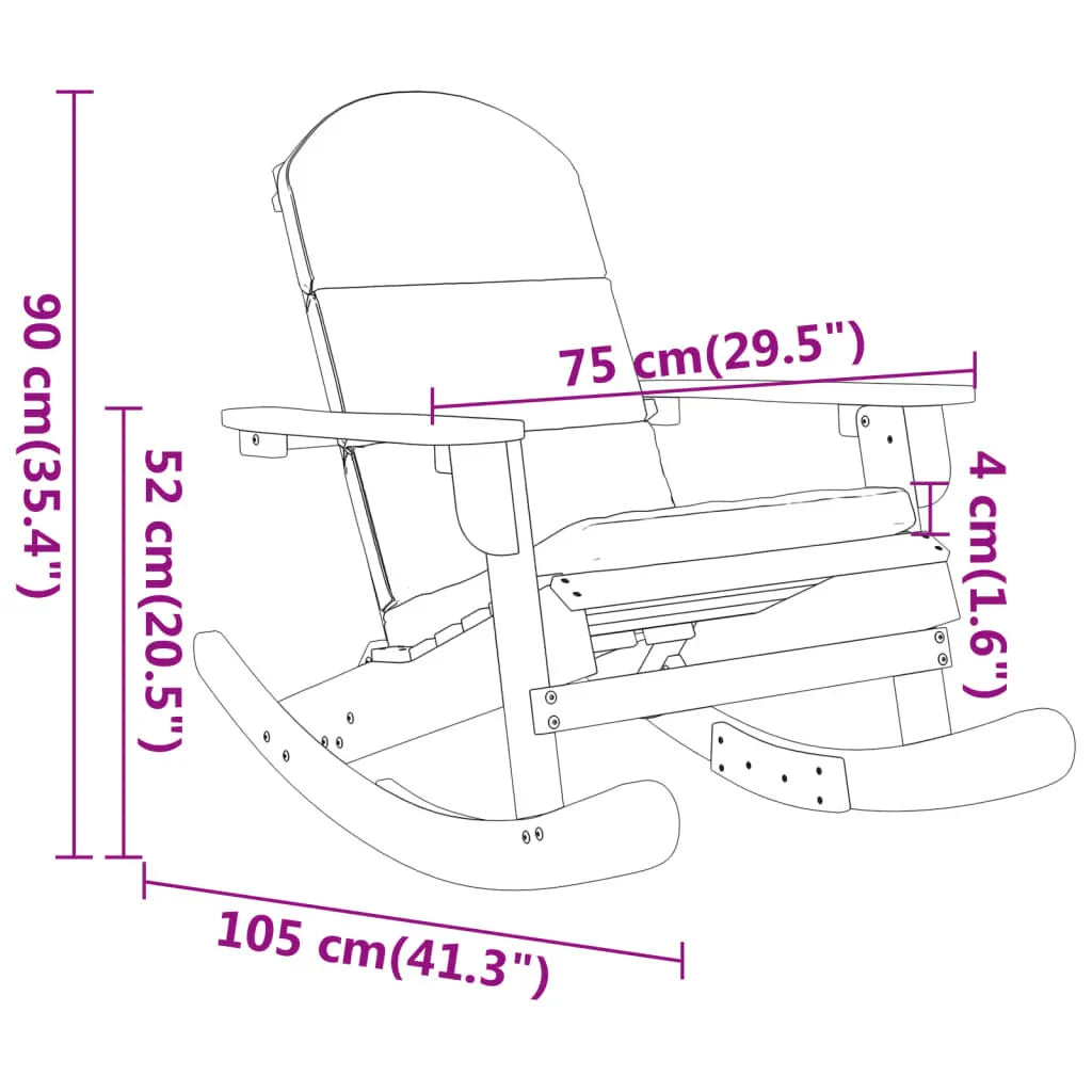 Salon de jardin Adirondack 3 pcs en bois d’acacia massif Gris