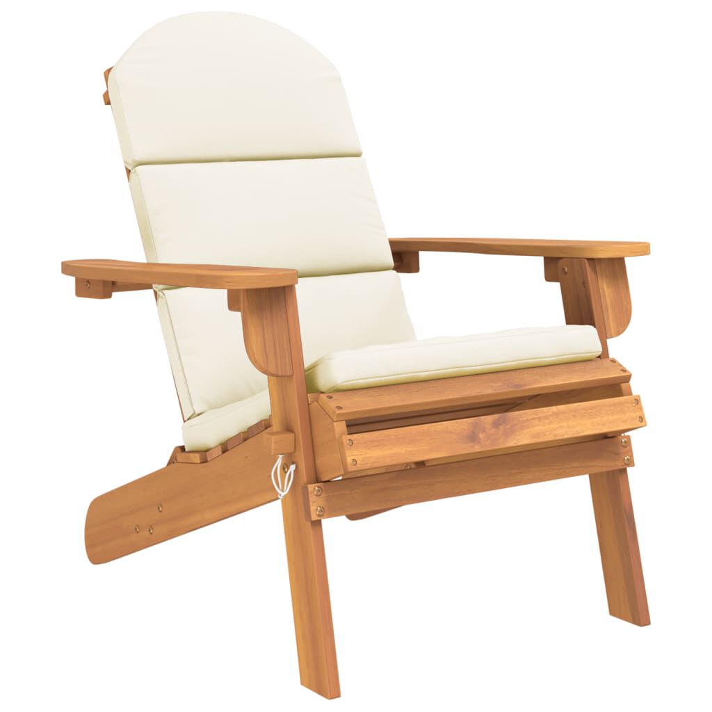 Salon de jardin Adirondack 3 pcs en bois d’acacia massif Blanc
