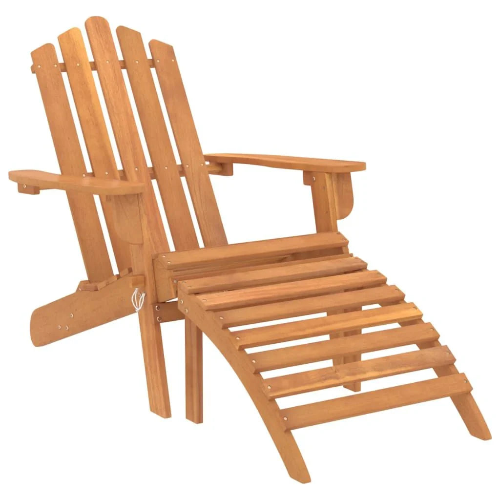 Salon de jardin Adirondack 3 pcs en bois d’acacia massif Marron