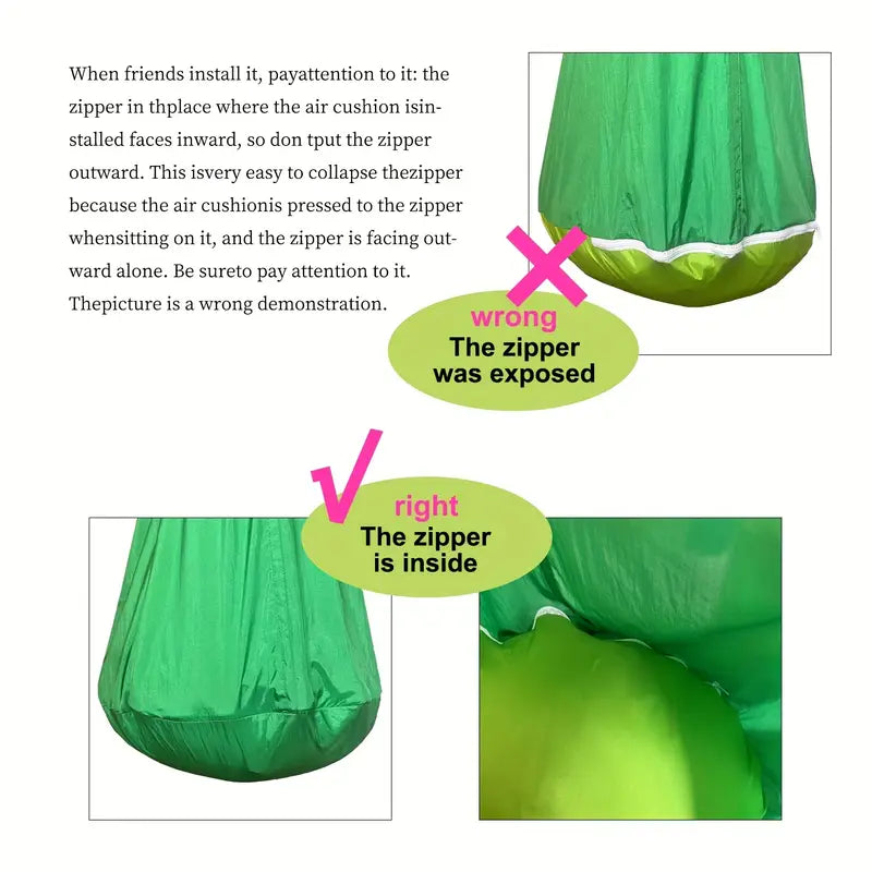 Chaise Suspendue avec Coussin Gonflable – Pour Intérieur et Extérieur