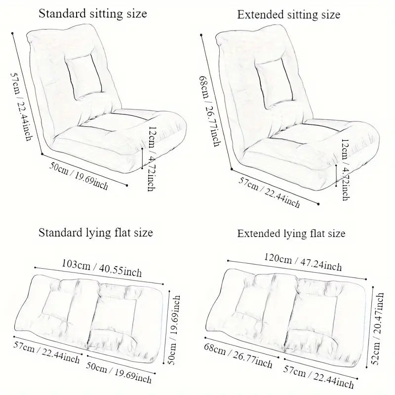 Chaise Paresseuse Japonaise Pliable et Confortable
