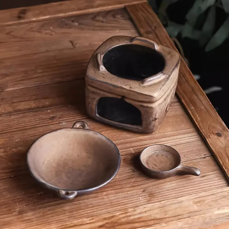 Brûleur d'Encens & Diffuseur d'Huiles Essentielles en Céramique