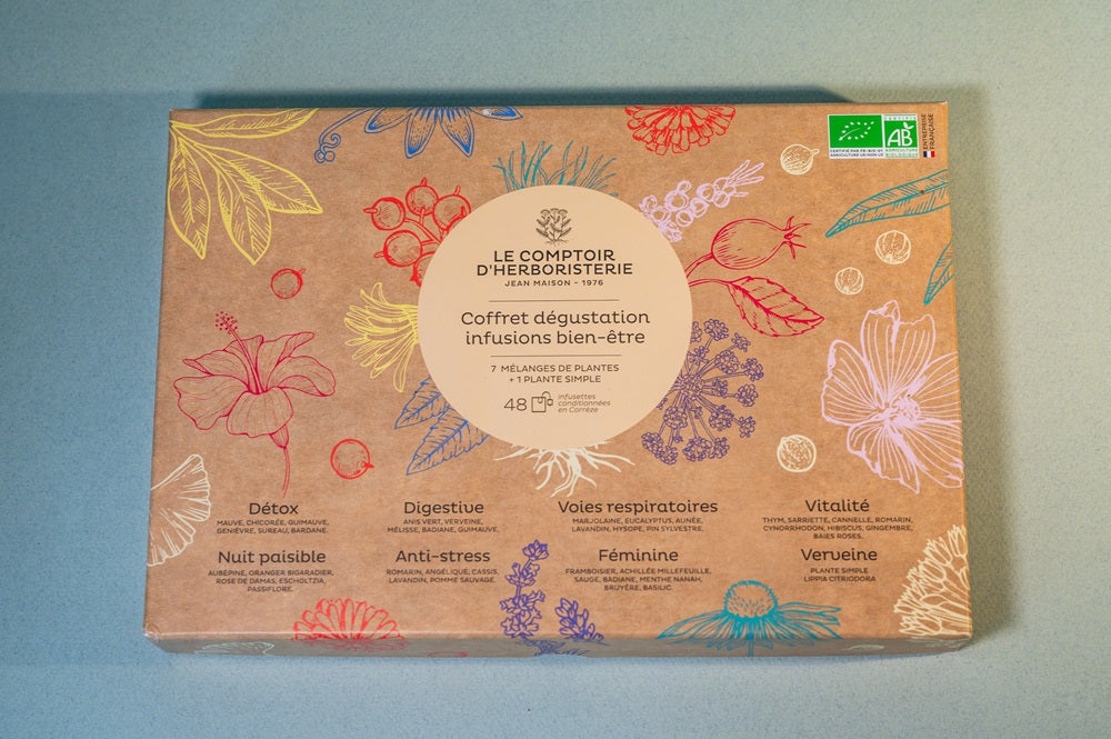 Coffret de Sélection d'Infusions Bio – 48 Infusettes pour Tous Vos Moments de Bien-Être