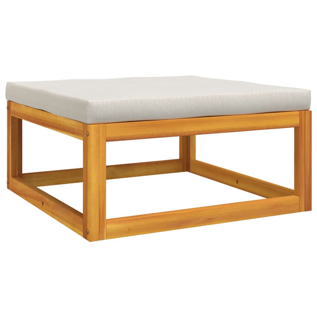 Salon de jardin 2 pcs bois d’acacia – Élégance & confort Gris clair