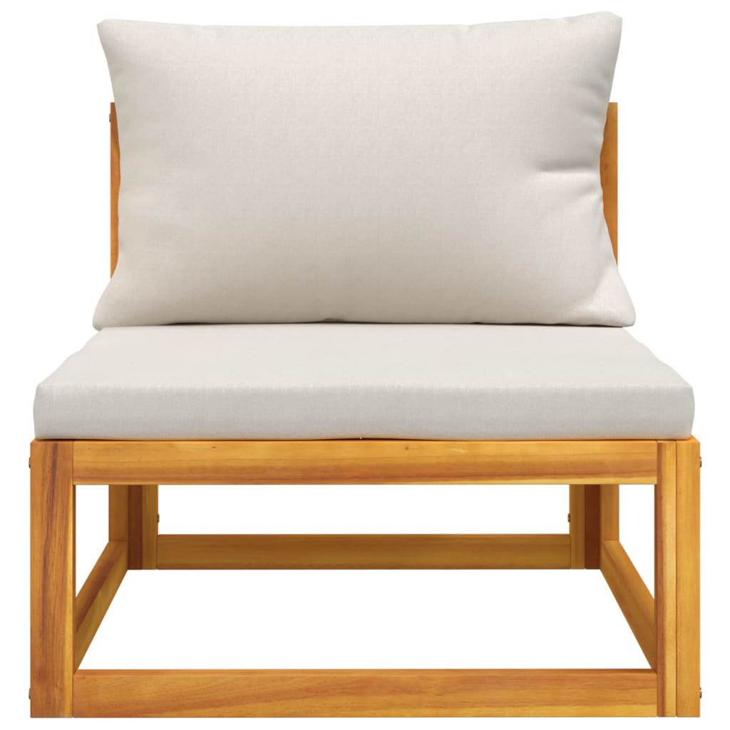 Salon de jardin 2 pcs bois d’acacia – Élégance & confort Gris clair