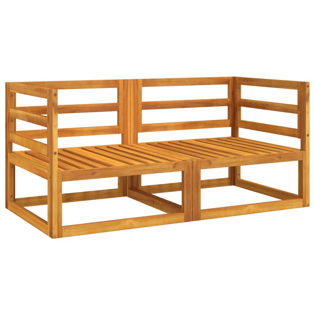 Salon de jardin 2 pcs bois d’acacia – Élégance & confort Gris clair