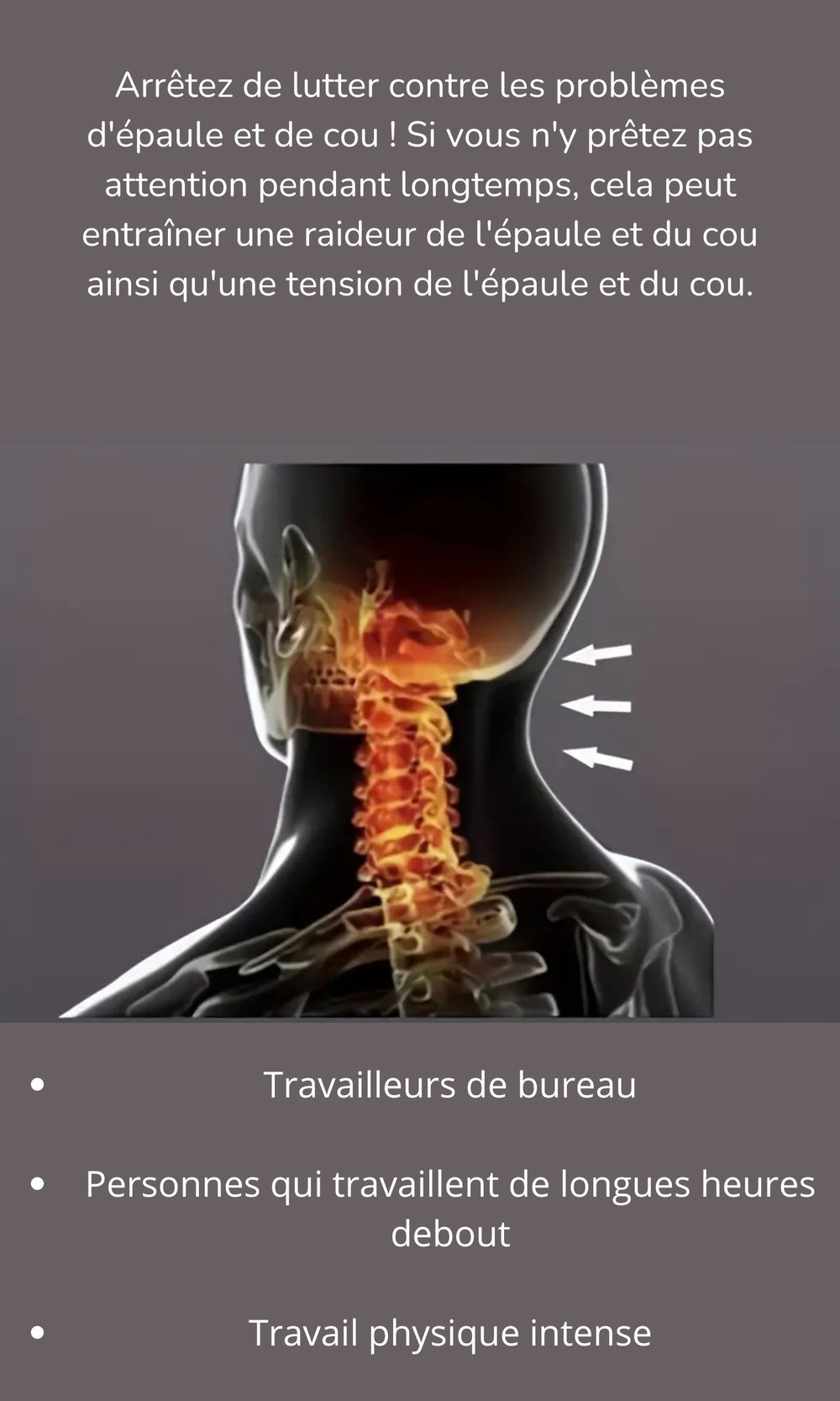 Oreiller ergonomique en coton avec housse amovible