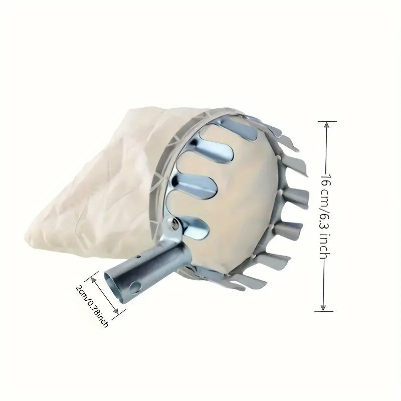 Outil de Ramassage de Fruits en Acier Inoxydable avec Sac de Capture & Ciseaux de Sécurité
