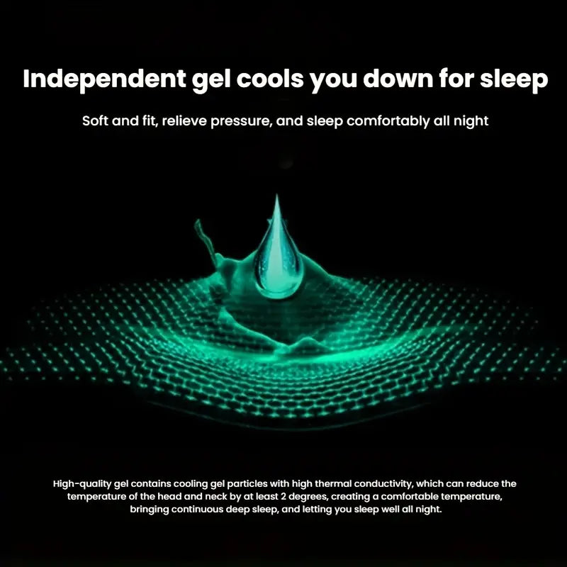Oreiller à Gélule Rafraîchissant – Confort Ergonomique & Sommeil Réparateur