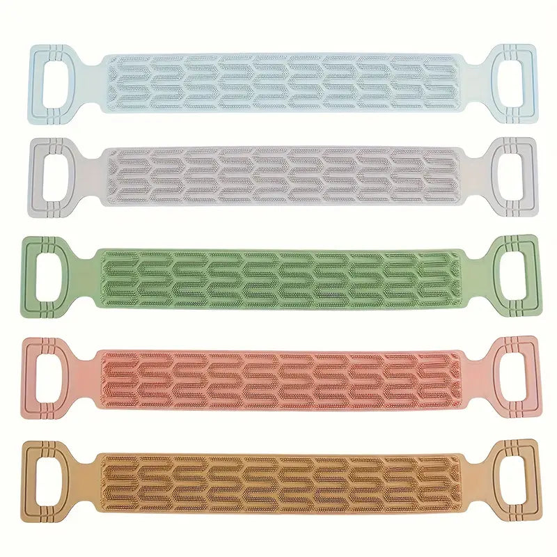 Serviette Gommante en Silicone – Accessoire de Douche Exfoliant avec Poignées