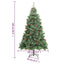 Artificial Christmas Tree 240cm - Outdoor Decoration with Pine Cones and Berries