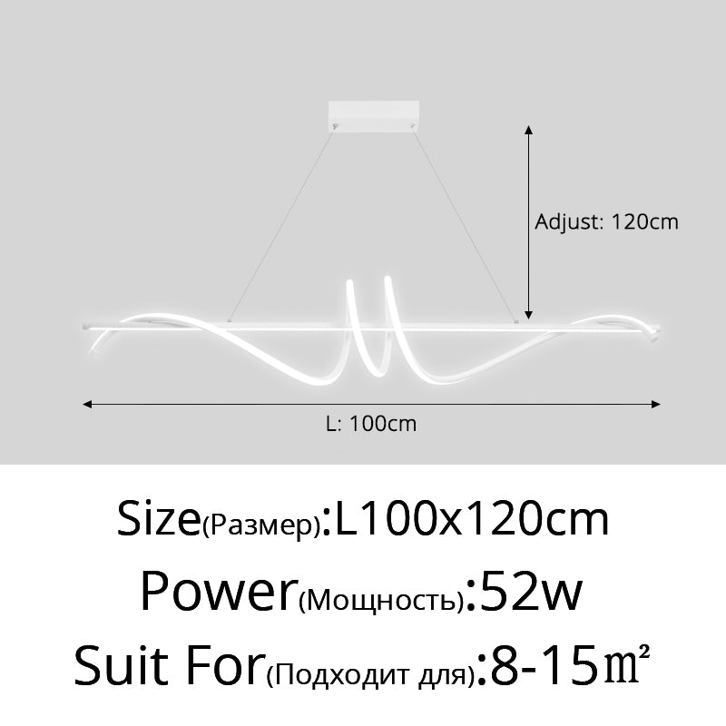 Lustre LED Suspendu  – Design Minimaliste pour Salon, Salle à Manger et Bureau