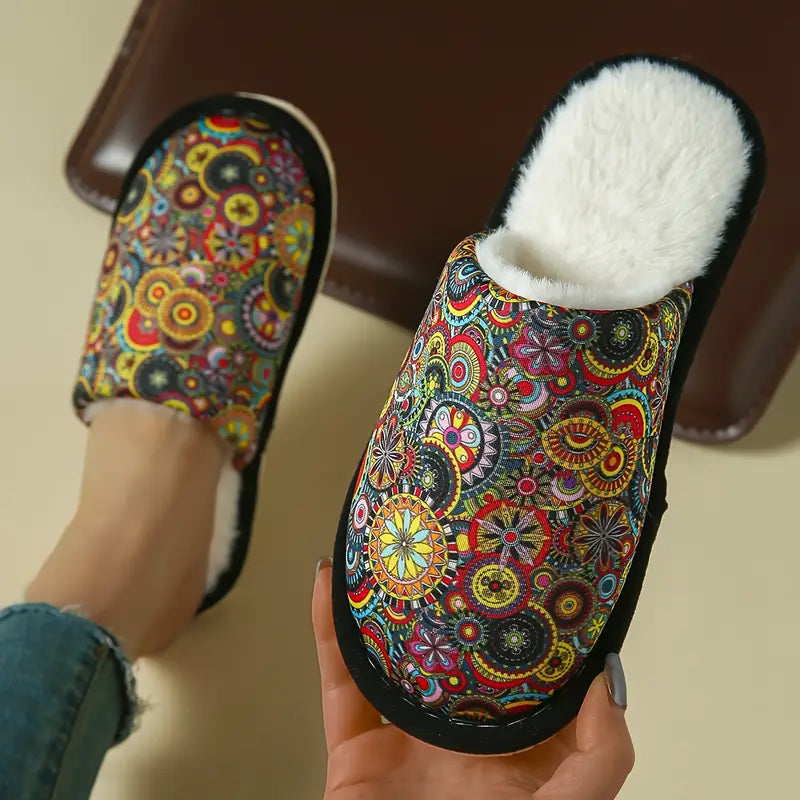 Chaussons d’Hiver Bohèmes pour Femmes – Confort & Élégance au Quotidien