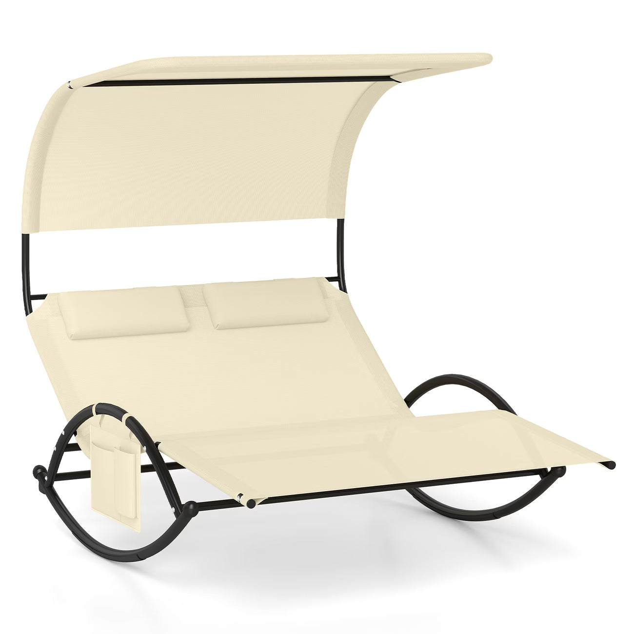 Chaise longue double à bascule avec auvent (Copie)
