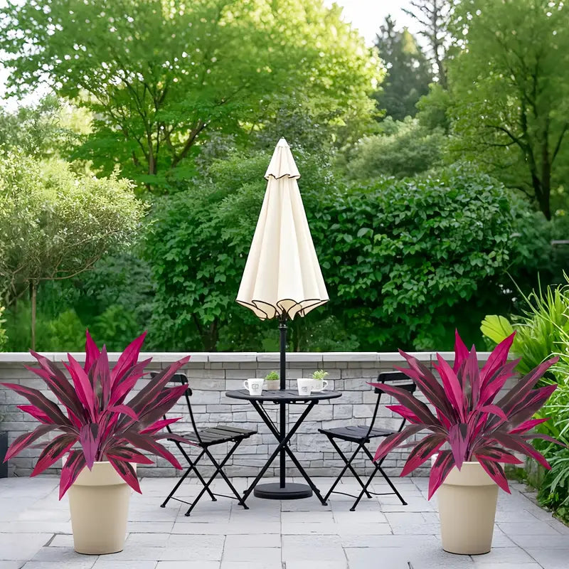 Lot de 2 Fougères Artificielles Violettes Boston & Feuilles de Monstera