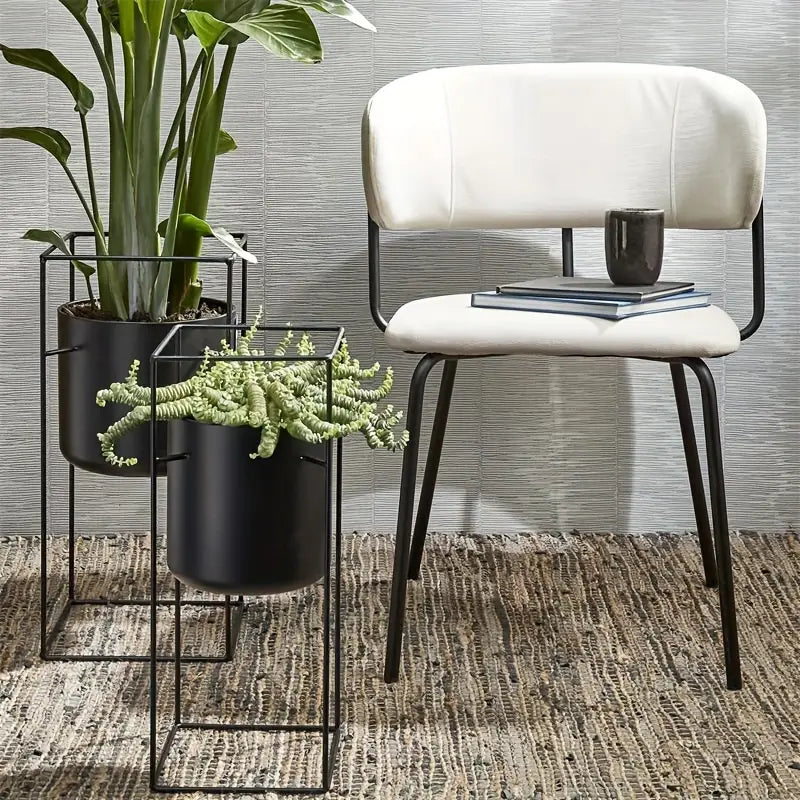 Support de Fleur en Métal Carré - Pour Intérieur & Balcon