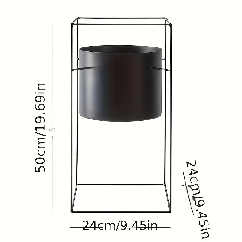 Support de Fleur en Métal Carré - Pour Intérieur & Balcon