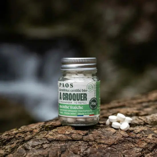 Organic chewable toothpastes - fresh mint