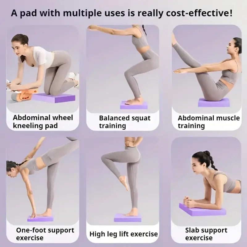 Tapis de Genouillère Yoga Violet Épais