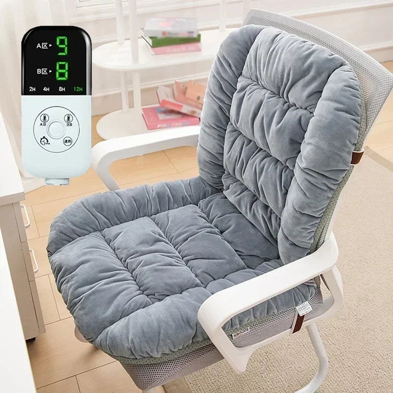 Coussin chauffant électrique avec dossier et neuf réglages