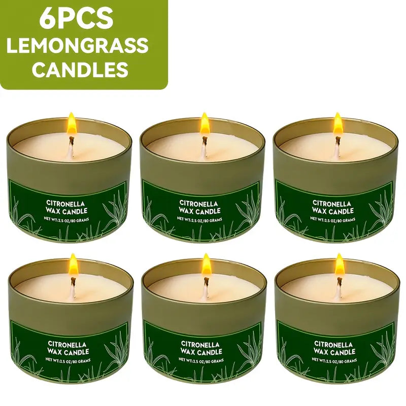 Lot de Bougies à la Citronnelle – Cire de Soja Naturelle