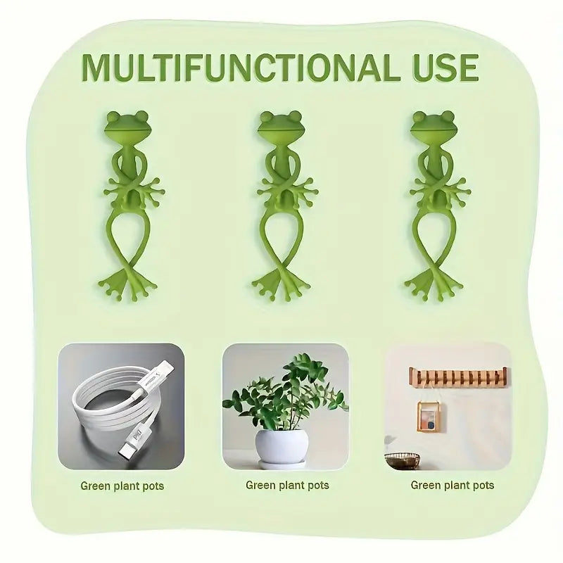 Lot de 2/4/6/8 Supports de Plantes Grenouille – Clips Décoratifs