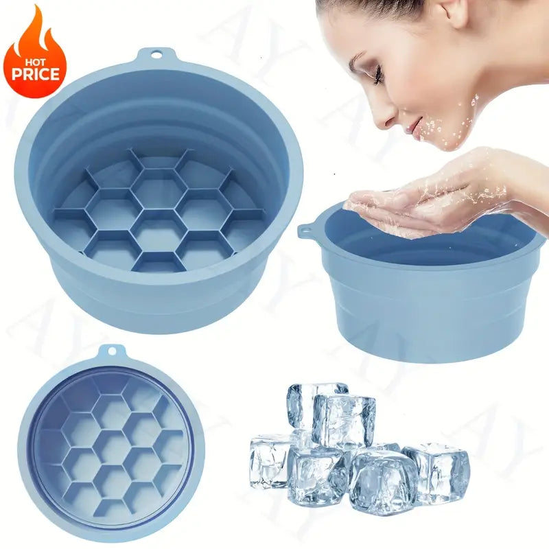 Bassin à Glace en Silicone Pliable avec Plateau Intégré