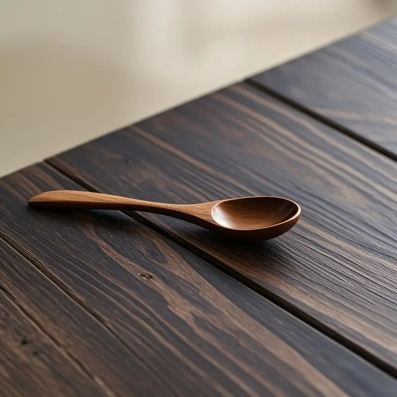 Ensemble de 7 Petites Cuillères en Bois