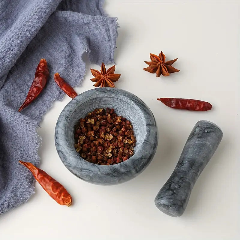 Ensemble de Mortier & Pilon en Marbre Premium