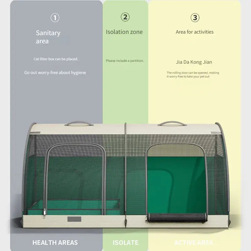 Cage de Transport 2-en-1 Pliable pour Chien – Tissu Oxford Résistant & Fenêtres en Maille