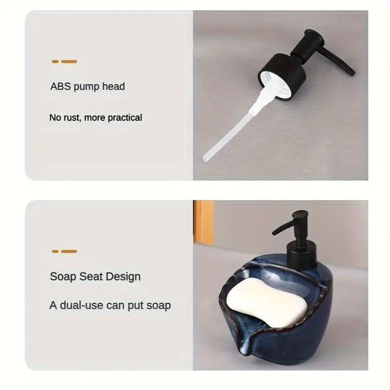 Distributeur de Savon en Céramique Élégant – Rechargeable & Pratique