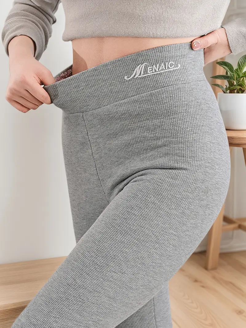 Legging thermique femme doublé polaire – taille haute – vue 4