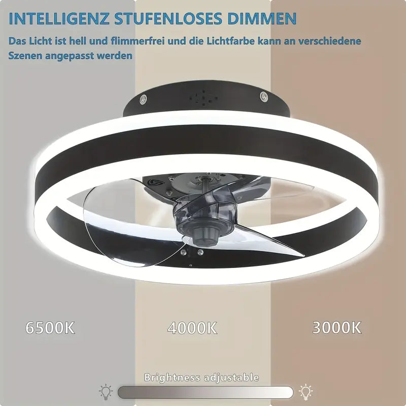 Ventilateur de Plafond Moderne à LED 50 cm