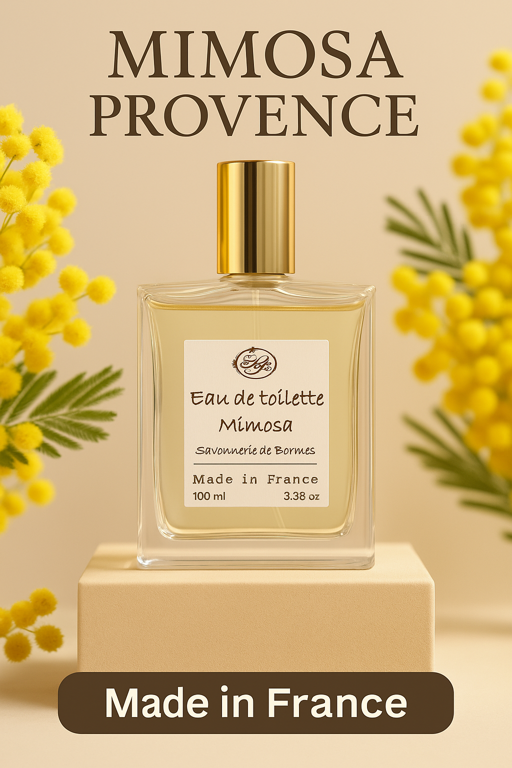 Eau de toilette - Mimosa - 100 ml - Savonnerie de Bormes